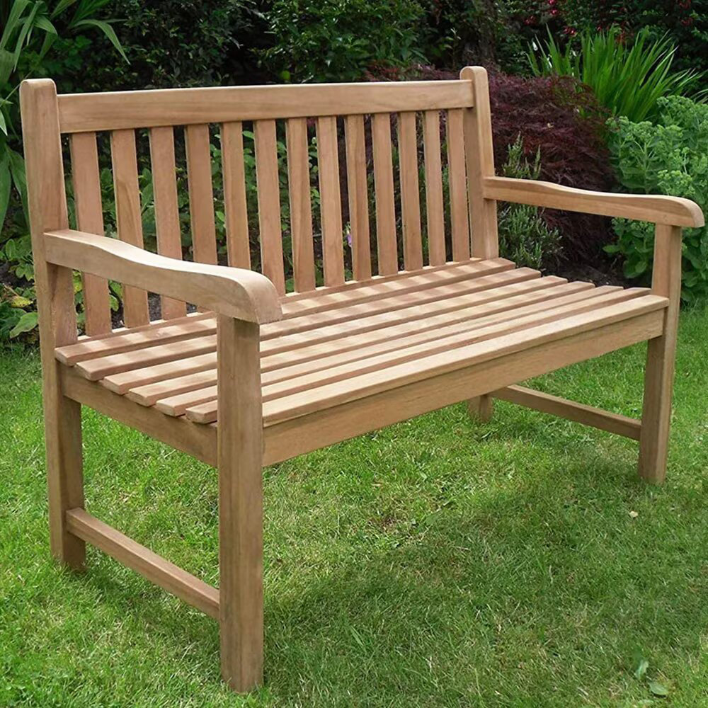 Ophelia & Co. Teak Outdoor Bench 48" Garden Wood Bench - Wayfair Canada
